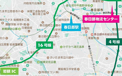 春日部物流センター付近の地図